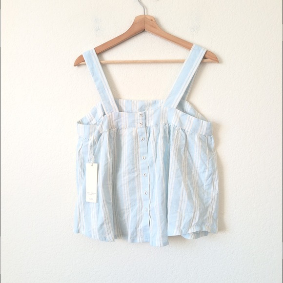 NWT Calypso St Barth Sleep Striped Cotton Tank Top Women's Pajama S Blue White - Picture 8 of 9